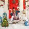 Costway Set of 2 Pre-lit Christmas Trees 24in Battery Powered Pathway Outdoor Decoration